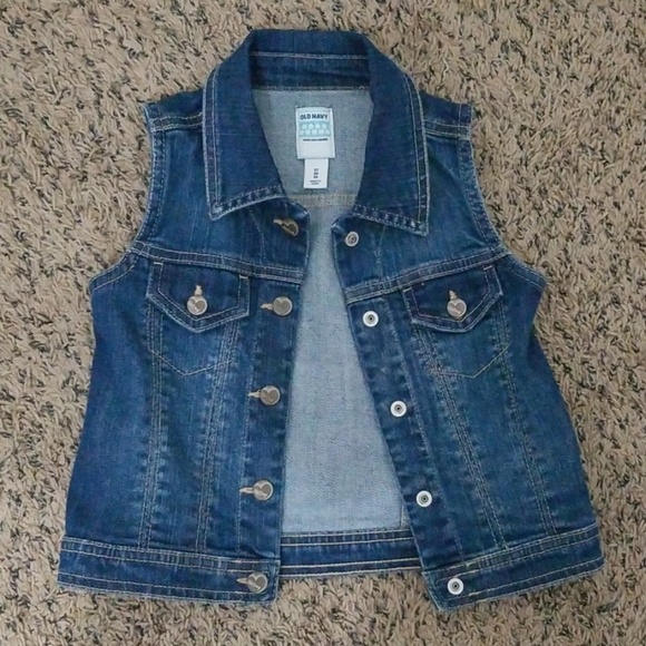 little girls jean vest